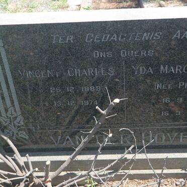 HOVEN Vincent Charles, van der 1888-1974 &amp; Yda Margaretha PRINS 1887-1969