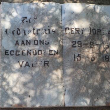 JORDAAN Gert 187?-1937