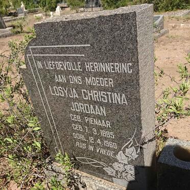 JORDAAN Losyja Christina nee PIENAAR 1885-1960