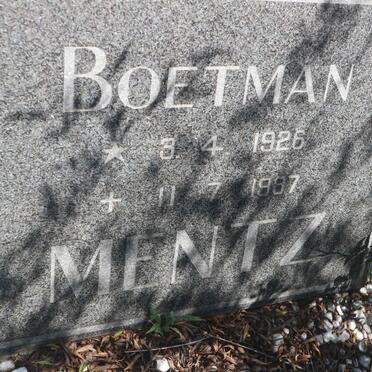 MENTZ Boetman 1926-1987