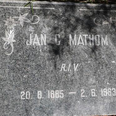 MATHOM Jan C. 1885-1963
