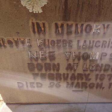 MARTINIUS Charlotte Phoebe Langrish nee THOMPSON 1871-1923