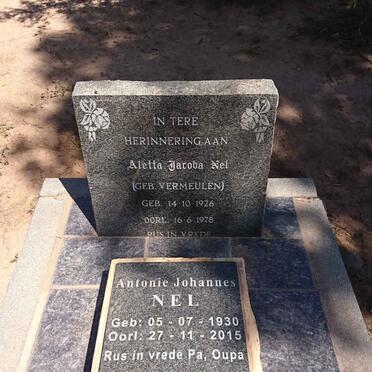 NEL Antonie Johannes 1930-2015 &amp; Aletta Jacoba VERMEULEN 1926-1978