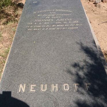 NEUHOFF Johannes Jurgens 1910-1969