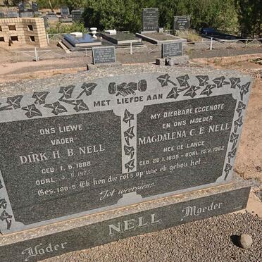 NELL Dirk H.B. 1888-1973 &amp; Magdalena C.E. DE LANGE 1885-1962