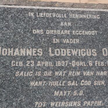 OLIVIER Johannes Lodewicus 1897-1950