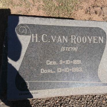 ROOYEN H.C., van nee STEYN 1891-1963
