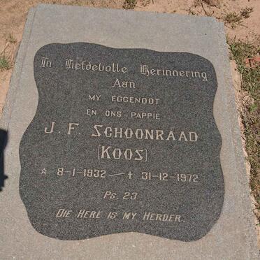 SCHOONRAAD J.F. 1932-1972