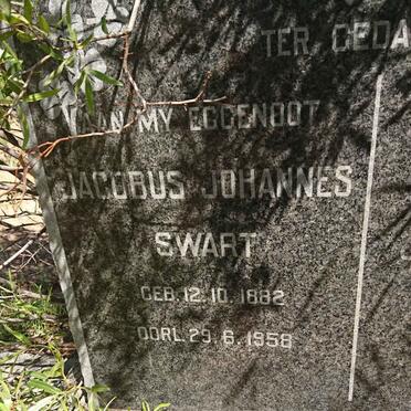 SWART Jacobus Johannes 1882-1958 &amp; Ellie Maria Johanna LABUSCHAGNE 1915- 