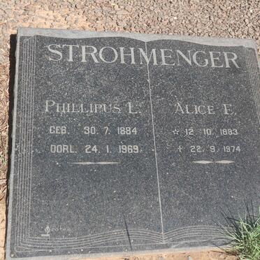 STROHMENGER Phillipus L. 1884-1969 &amp; Alice E. 1883-1974
