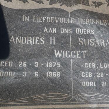 WIGGET Andries H. 1875-1966 &amp; Susara M.C. LOMBAARD 1880-1971