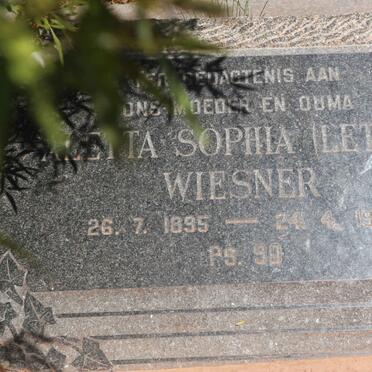 WIESNER Aletta Sophia 1895-1976