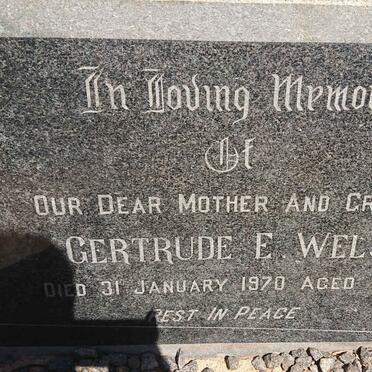 WELSH Gertrude E.  -1970