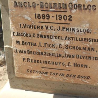 7. Anglo Boereoorlog Gedenksteen