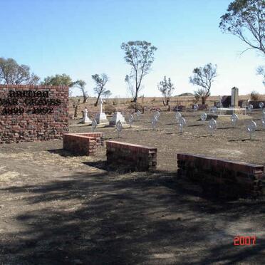 Free State, WINBURG, Old cemetery, British War Graves and Memorial Wall