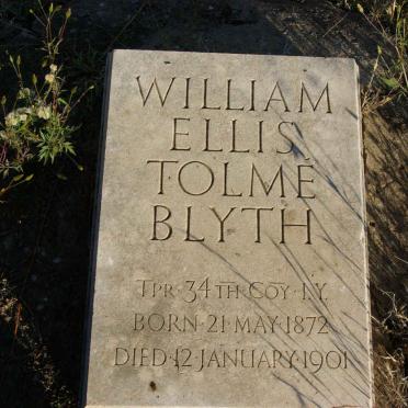 BLYTH William Ellis Tolmé 1872-1901