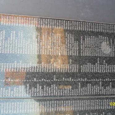 5. British War Memorial Plaques