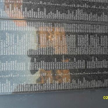 British War Memorial_Panel 1