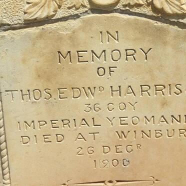 HARRISON Thos. Edwd. -1900
