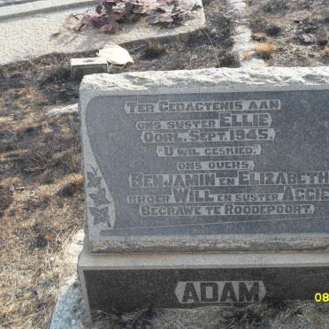 ADAM Benjamin &amp; Elizabeth :: ADAM Ellie -1945 :: ADAM Will :: ADAM Aggie