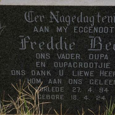 BECK Freddie 1894-1924