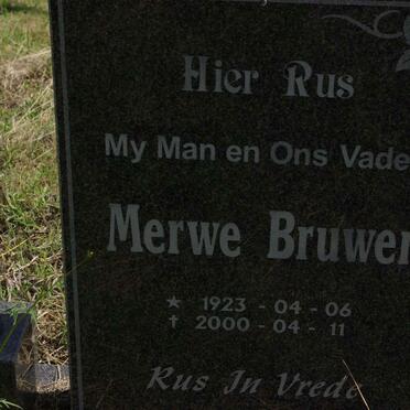 BRUWER Merwe 1923-2000