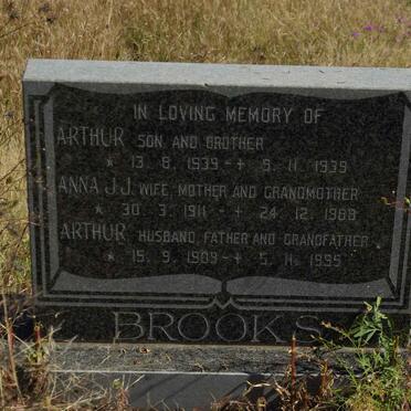 BROOKS Arthur 1909-1995 &amp; Anna J.J. 1911-1988 :: BROOKS Arthur 1939-1939