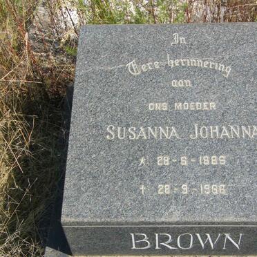 BROWN Susanna Johanna 1886-1966