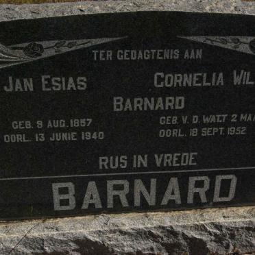 BARNARD Jan Esias 1857-1940 &amp; Cornelia Wilhelmina v.d. WALT 1860-1952