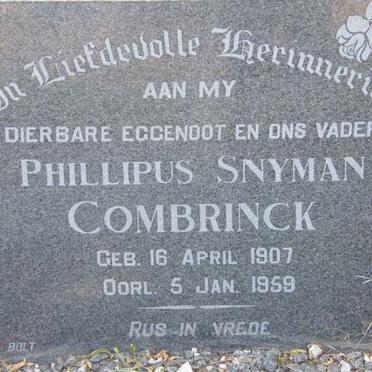 COMBRINCK Phillipus Snyman 1907-1959