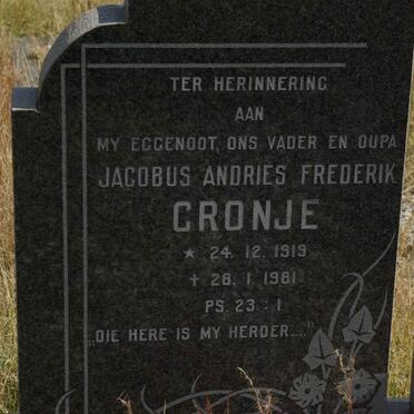 CRONJE Jacobus Andries Frederik 1919-1981
