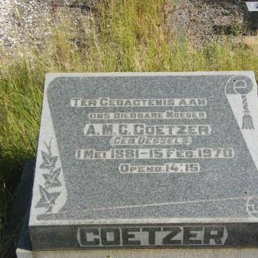 COETZER A.M.C. nee DESSELS 1881-1970