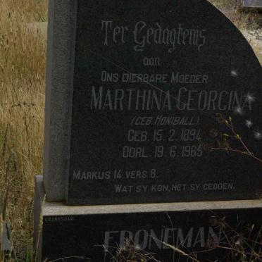 FRONEMAN Marthina Georgina nee HONIBALL 1894-1965