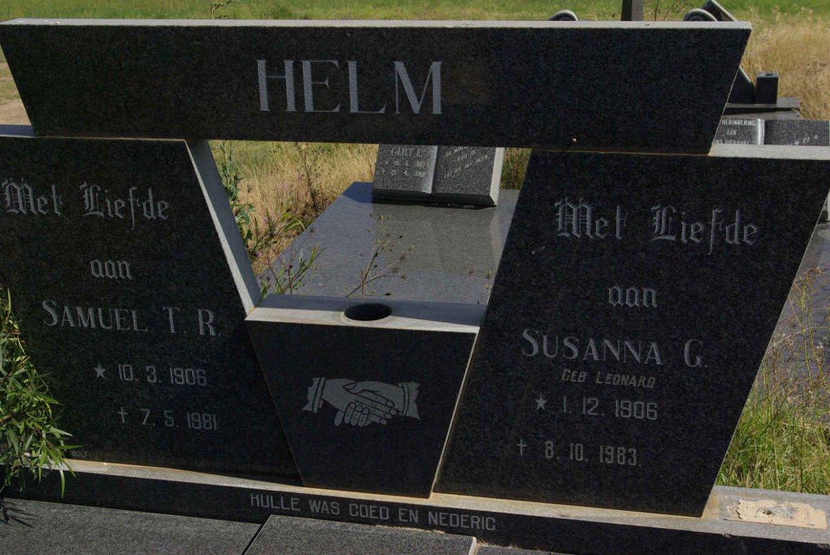 HELM Samuel T.R. 1906-1981 &amp; Susanna G. LEONARD 1906-1983