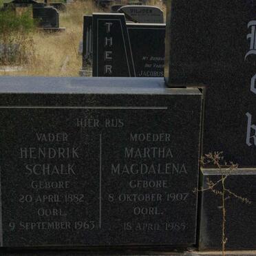 KOK Hendrik Schalk 1882-1963 &amp; Martha Magdalena 1907-1985