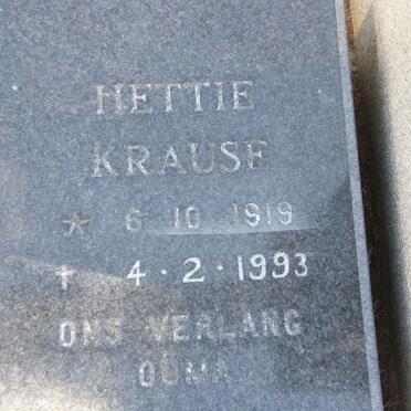 KRAUSE Herman 1910-1962 &amp; Hettie 1919-1993