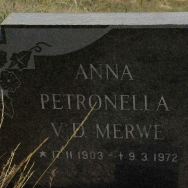 MERWE Anna Petronella, v.d. 1903-1972