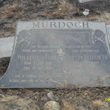 MURDOCH William James 1885-1953 &amp; Aletta Elizabeth 1887-1971