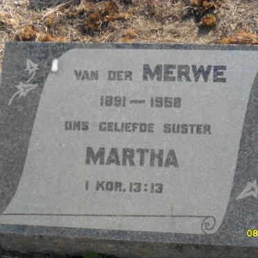 MERWE Martha, van der 1891-1958