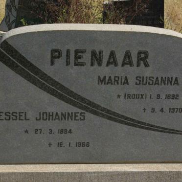 PIENAAR Wessel Johannes 1884-1968 &amp; Maria Susanna ROUX 1892-1970