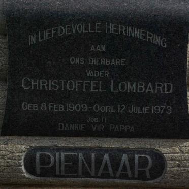 PIENAAR Christoffel Lombard 1909-1973