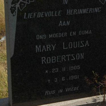 ROBERTSON Mary Louisa 1905-1981
