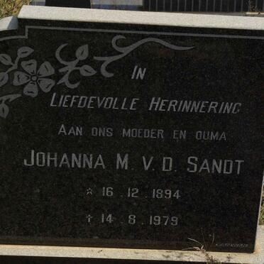 SANDT Johanna M., v.d. 1894-1979