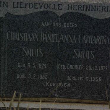 SMUTS Christiaan Daniel 1874-1957 &amp; Anna Catharina GROBLER 1877-1958