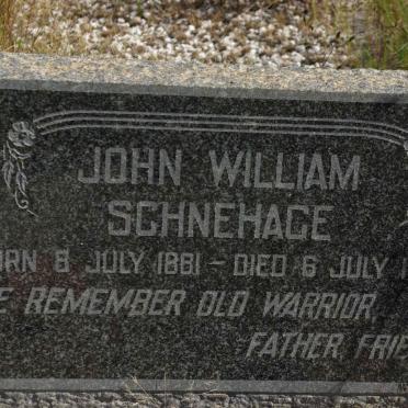 SCHNEHAGE John William 1881-1960