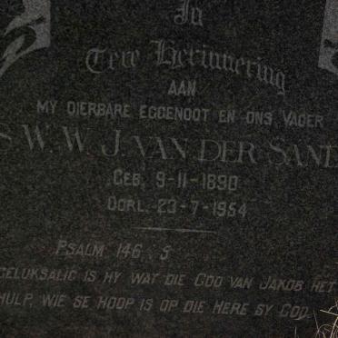SANDT S.W.W.J., v.d. 1890-1954