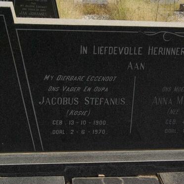 THERON Jacobus Stefanus 1900-1970 &amp; Anna Margaretha FERREIRA 1915-2000