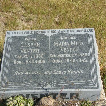 VENTER Casper 1862-1906 &amp; Maria Mita VENTER 1864-1945