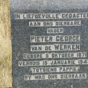 WERKEN Pieter George, van de 1871-1949