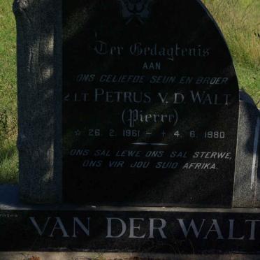 WALT Petrus, van der 1961-1980